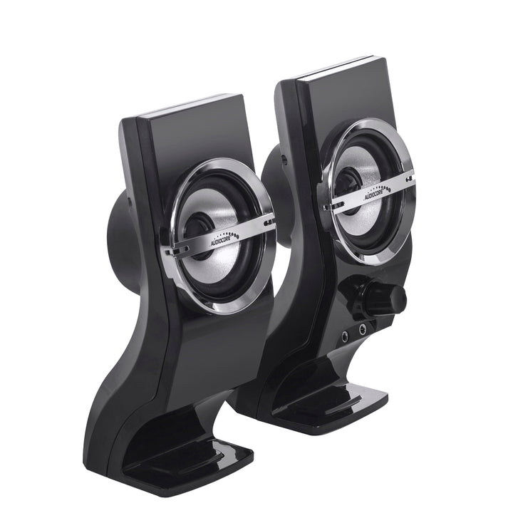 Altavoces estéreo para ordenador negros USB 6W Audiocore AC805