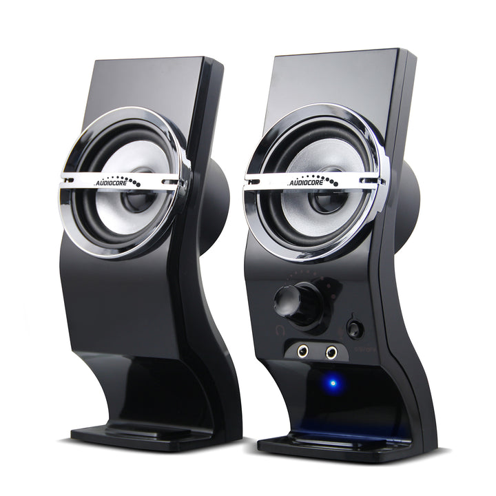 Altavoces estéreo para ordenador negros USB 6W Audiocore AC805