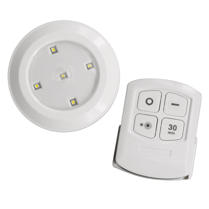 Conjunto de 6 luzes LED com controle remoto 4 modos de iluminação Maclean Energy MCE165