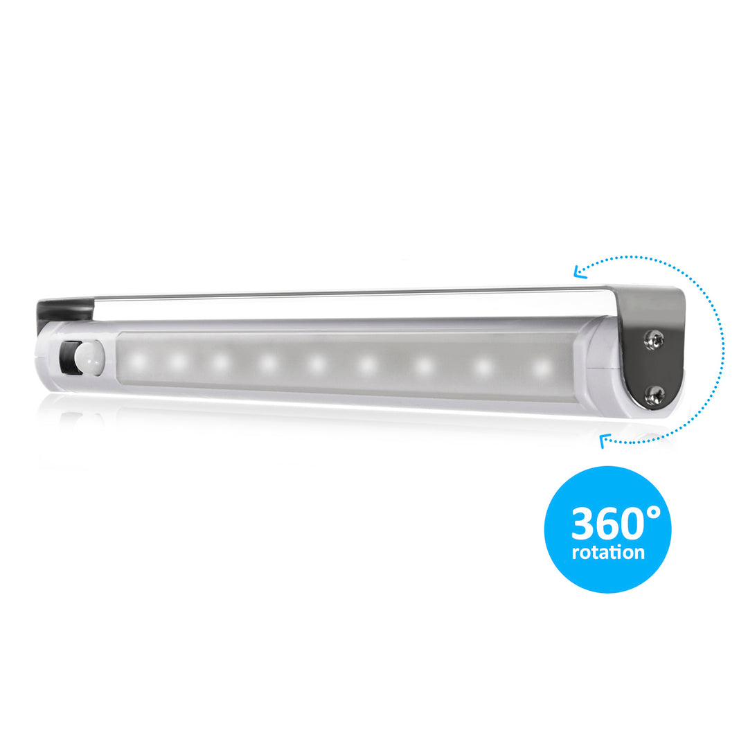 Lâmpada fluorescente de cozinha para armário de cozinha 9 LED SWD com detector de movimento PIR de 120 graus rotação de 360 ​​° Maclean MCE166