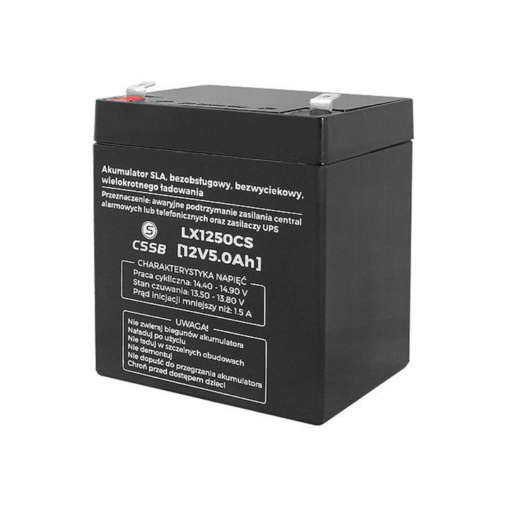 Bateria de gel sem manutenção LX1250 12V 5Ah para UPS