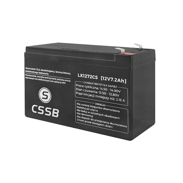 Batería de gel 12V 7.2Ah recargable sin fugas y sin mantenimiento CSSB