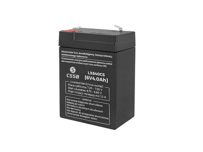 Bateria de gel, sem manutenção, longa duração, 6 V 4 Ah, LX640