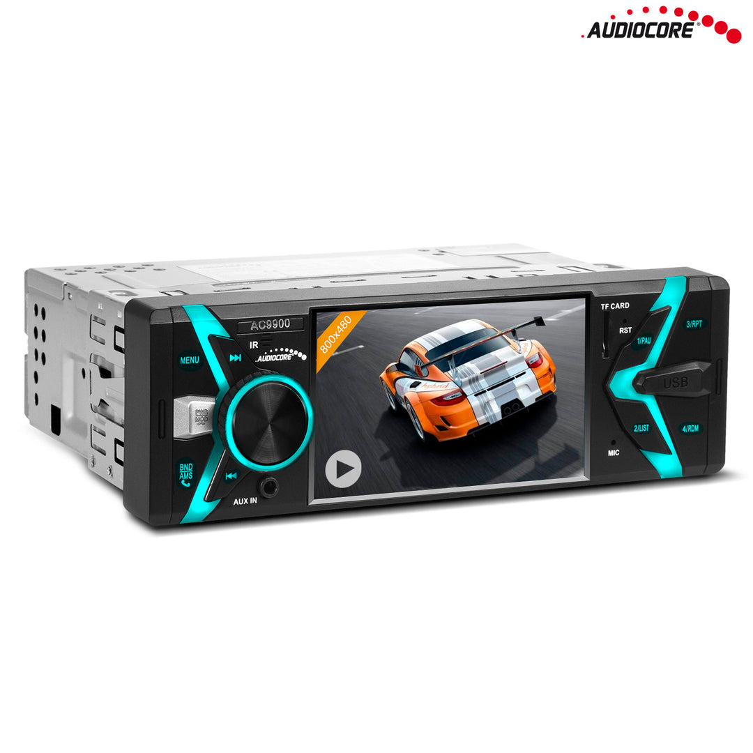 Sistema de áudio viva-voz Bluetooth MP5 AVI DivX + controle remoto Audiocore AC9900