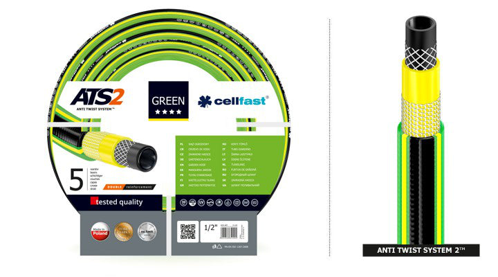 Mangueira de jardim Cellfast verde de 5 camadas ATS2 1/2" 50m