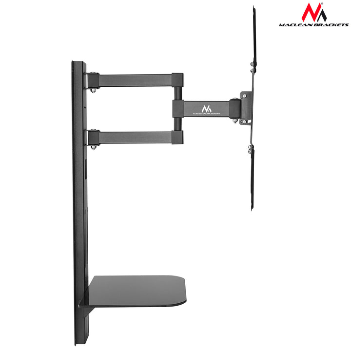 Suporte de parede para tela com prateleira para DVD 32"- 55", peso suportado 30kg, suporte inclinável Maclean MC772