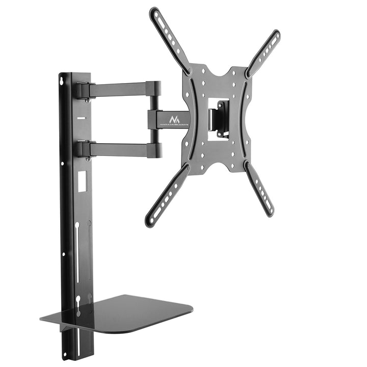 Soporte de pared para pantalla con estante para DVD 32"- 55", peso soportado 30kg, soporte inclinable Maclean MC772