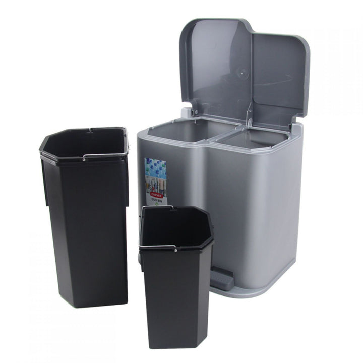 Lixeira Curver Duo Pedalbin com Acabamento Sólido