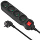 Regleta Maclean Energy MCE180 Cable alargador de 4 tomas con interruptor