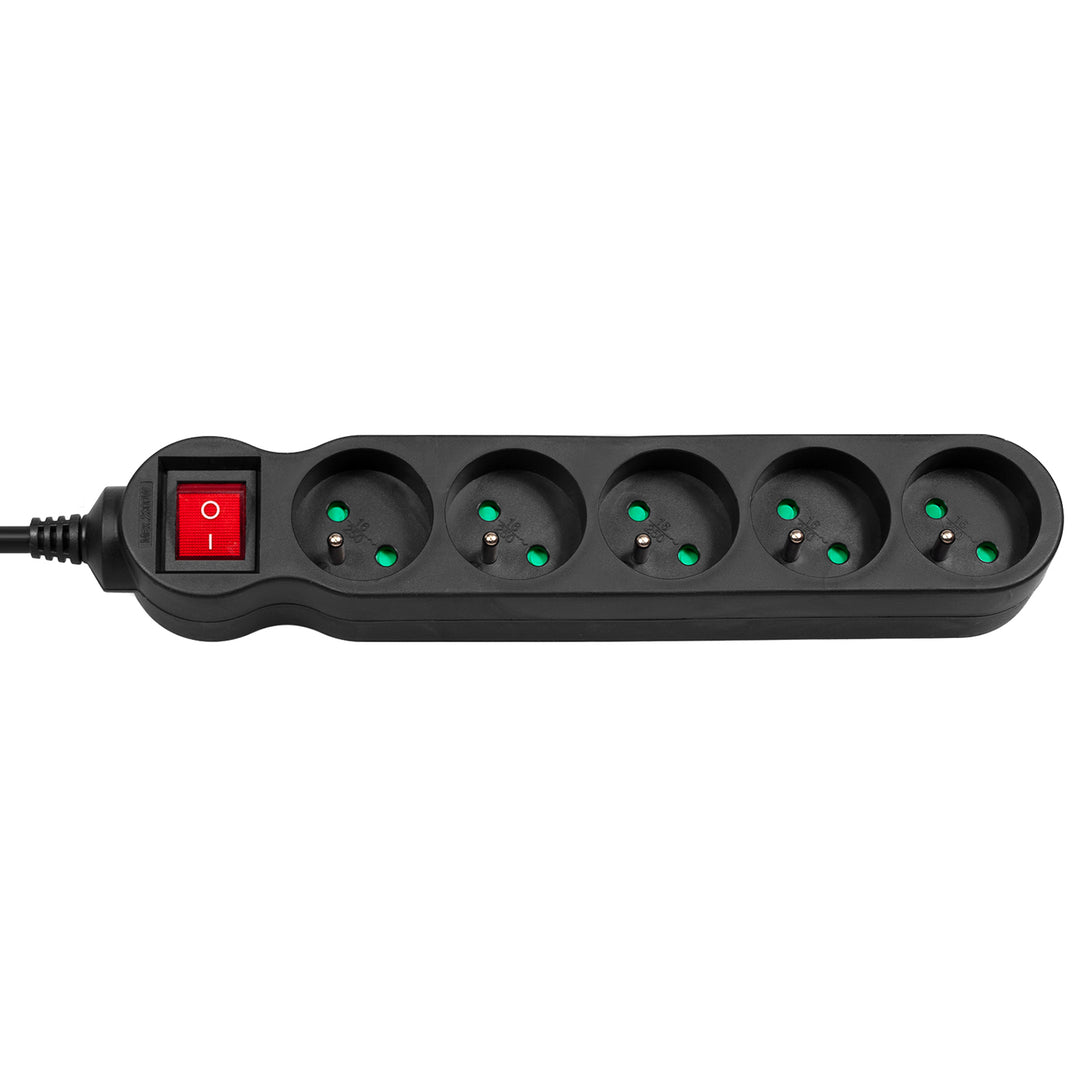 Maclean Energy MCE185 Power Strip 5 cabo de extensão de saída com interruptor