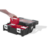 Caixa para móveis cantilever KETER em vermelho.