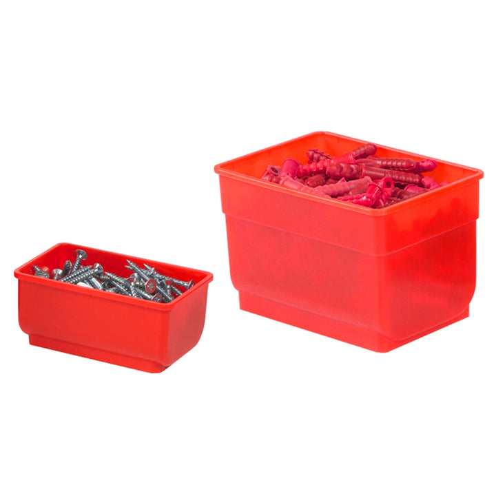 Caixa para móveis cantilever KETER em vermelho.