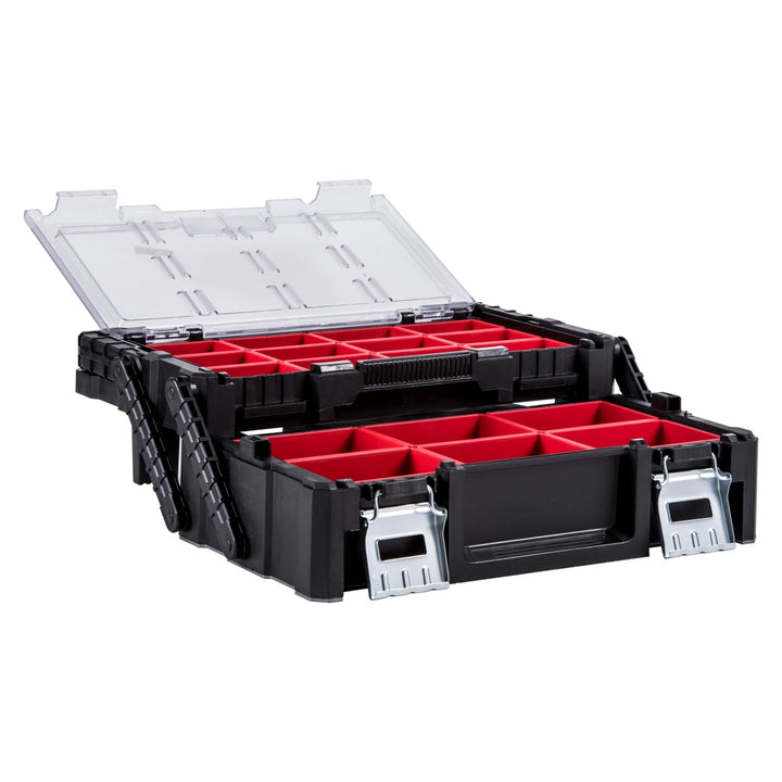 Caixa para móveis cantilever KETER em vermelho.
