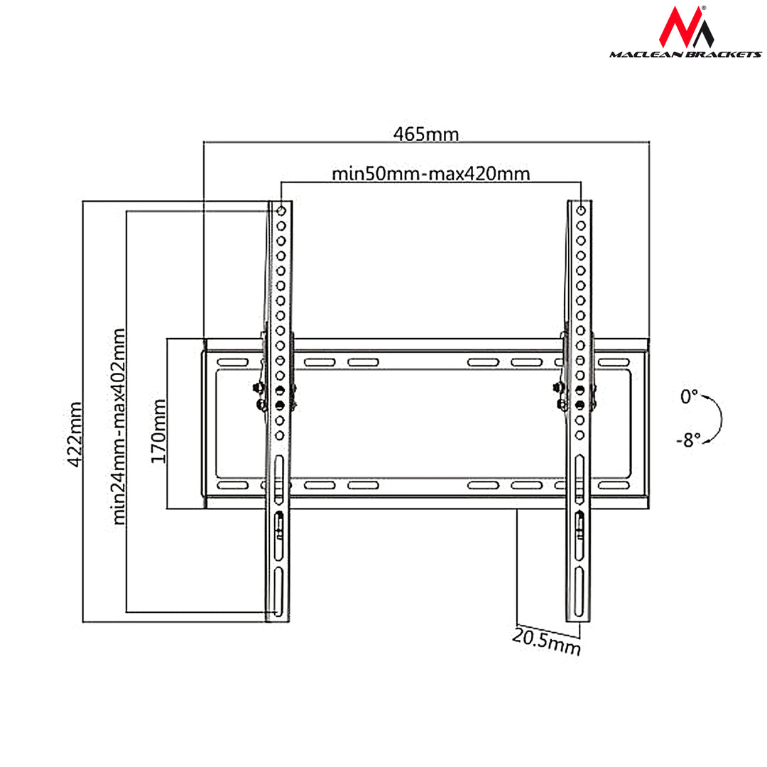 Soporte de TV 32-55" max vesa 400x400 carga hasta 35kg