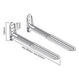 Suporte de parede preto universal para fornos micro-ondas e equipamentos audiovisuais Maclean MC-776 B
