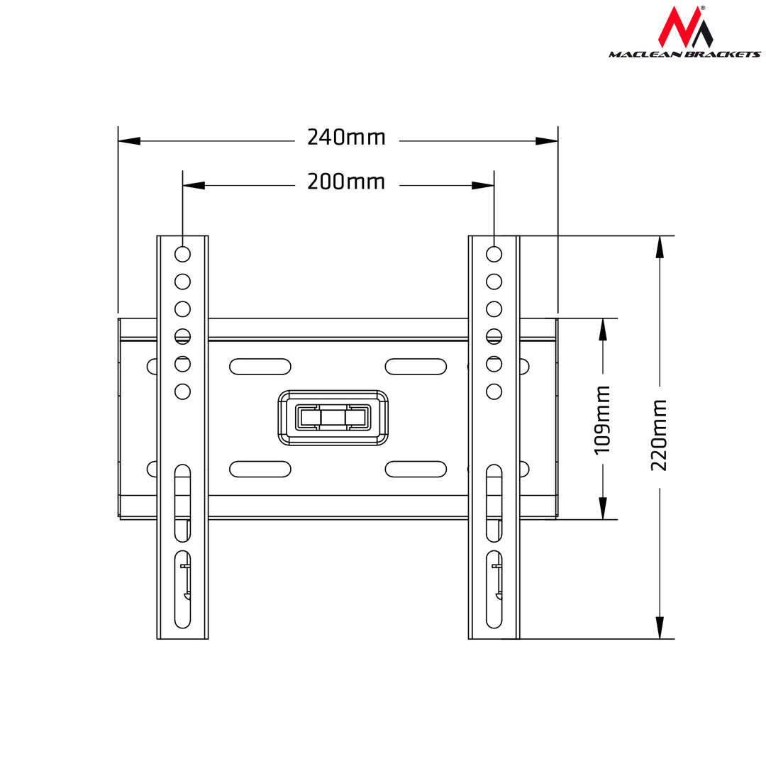 Móvel TV 13" - 42" Maclean MC-777 preto 35 kg VESA 200x200