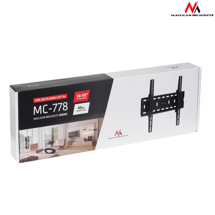 Soporte de TV 26 - 55" Maclean MC-778 hasta 45 kg color negro