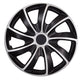 Calotas universais 16 "4 peças em preto e prata QUAD BICOLOR CS