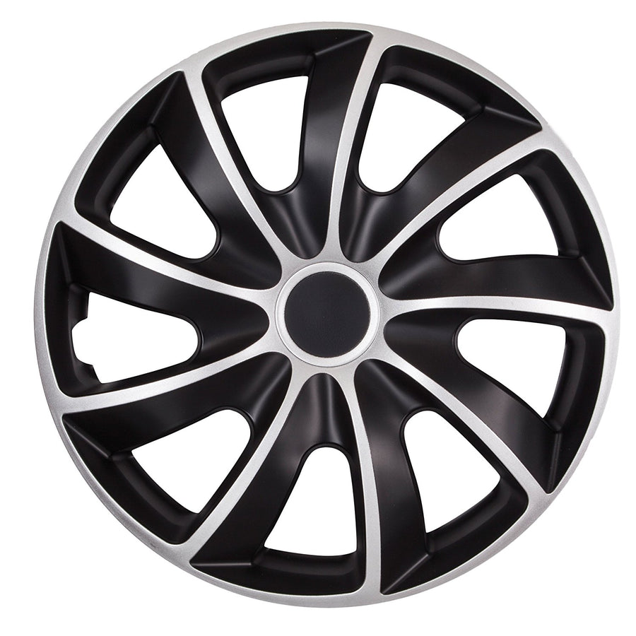 Calotas universais 16 "4 peças em preto e prata QUAD BICOLOR CS