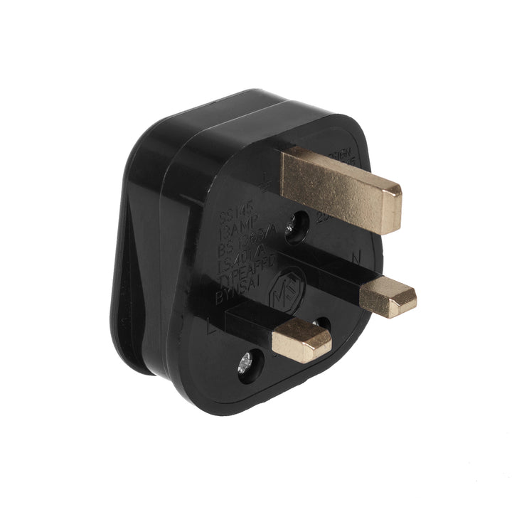 Enchufe UK negro para montaje de cables Maclean modelo MCE193