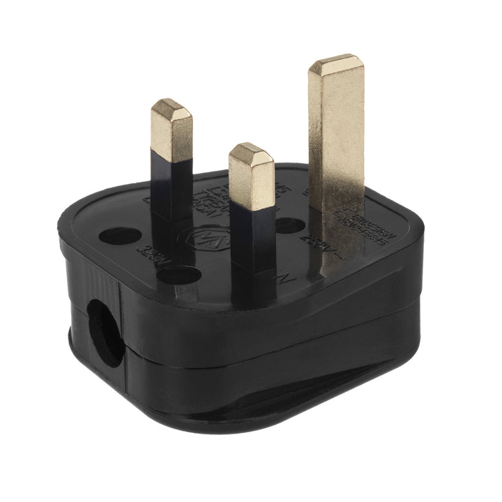 Enchufe UK negro para montaje de cables Maclean modelo MCE193