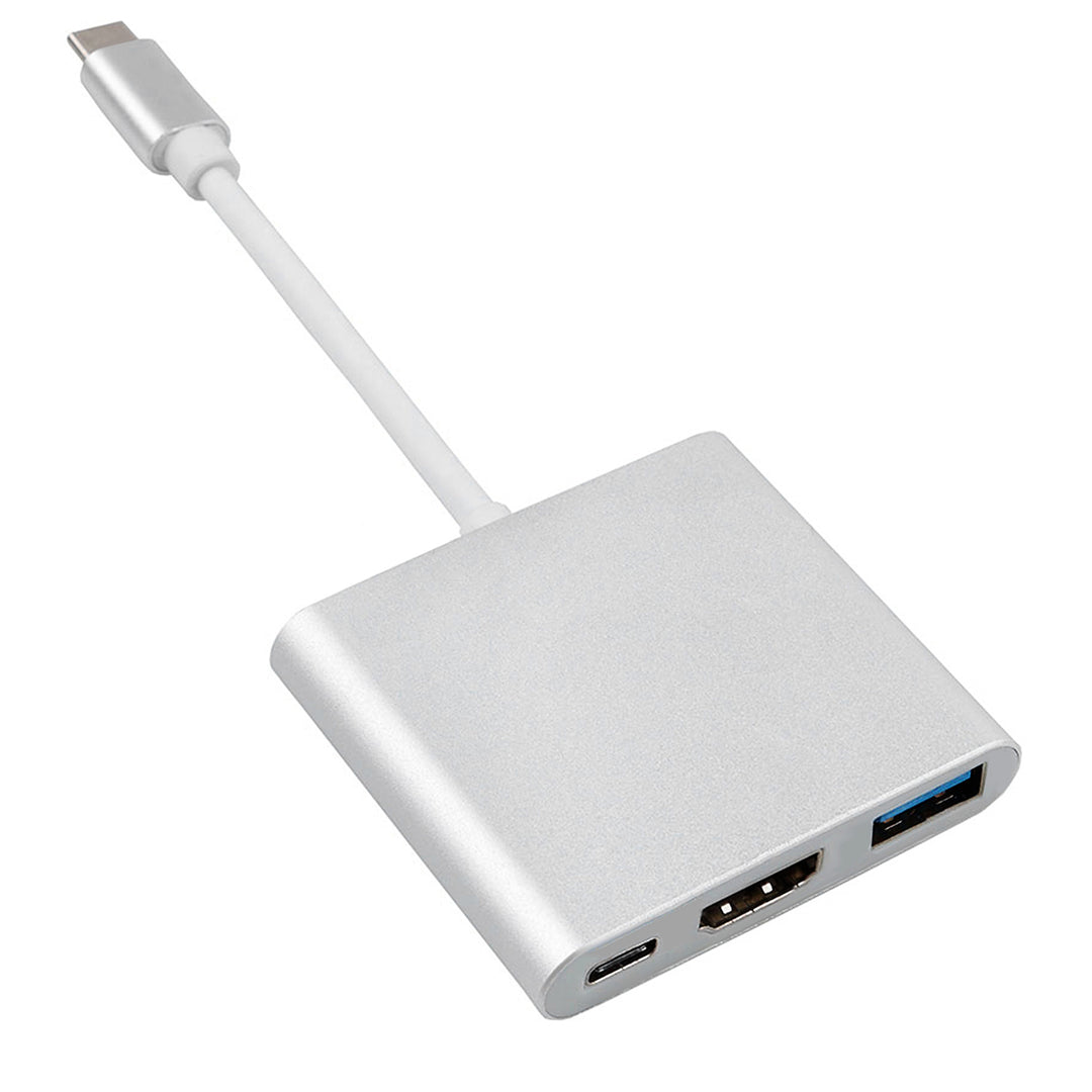 Adaptador USB 3.1 C para HDMI 4K + USB 3.0 + USB C Maclean MCTV-840