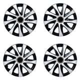 Tapacubos universales 16" NRM DRIFT Extra blanco/negro 4 piezas