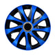 Tapacubos universales 15" NRM DRIFT Extra azul/negro 4 piezas