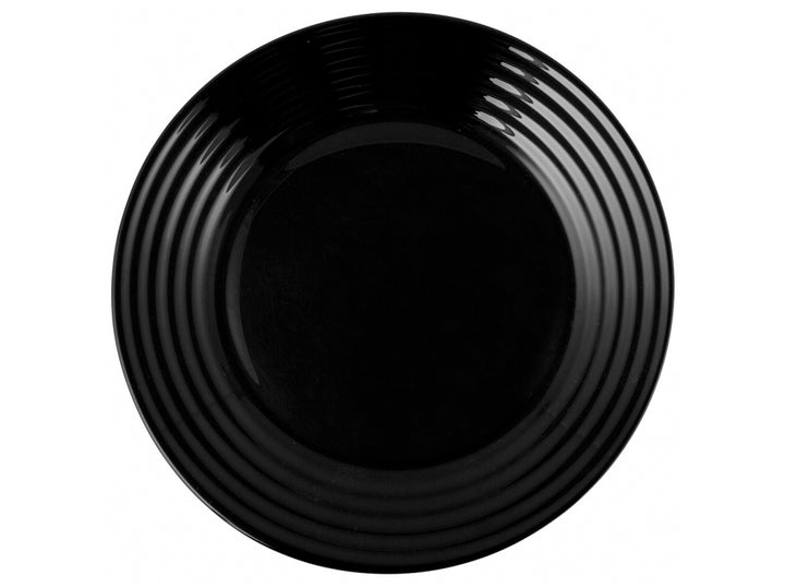 Plato de postre redondo negro Luminarc Harena 19cm