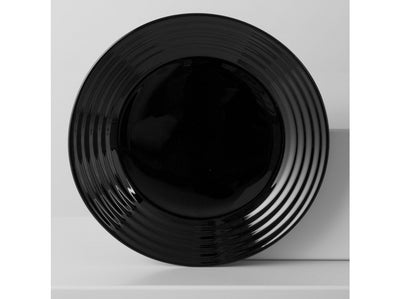 Prato de sobremesa redondo preto Luminarc Harena 19 cm