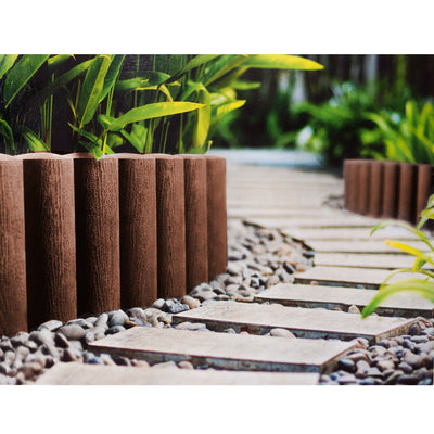 Borde de jardín con estructura de madera 2.3 m de plástico Cellfast Garden Lawn Edge Border Palisade