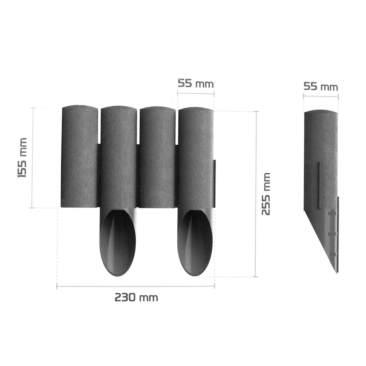 Borde de jardín con estructura de madera 2.3 m de plástico Cellfast Garden Lawn Edge Border Palisade