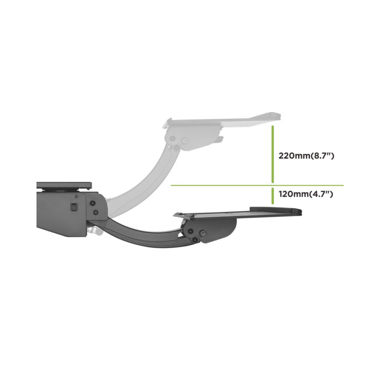 Suporte para prateleira de gaveta sob mesa Suportes Maclean MC-795 -