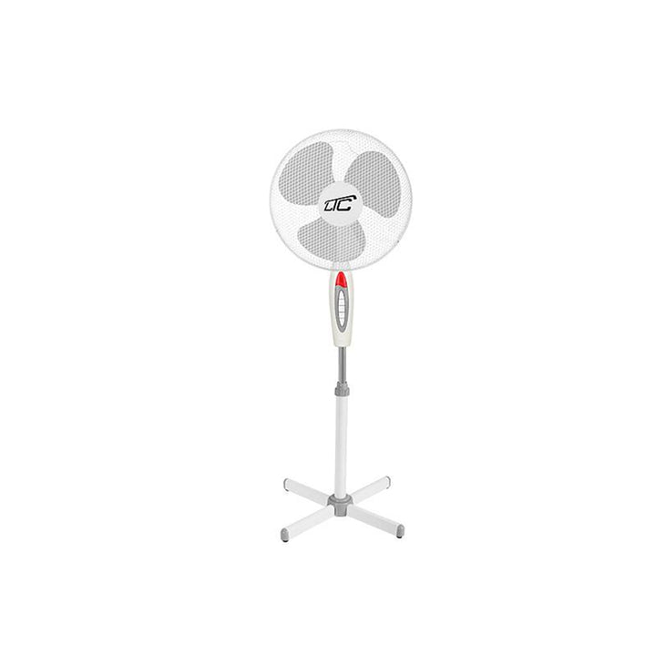 Ventilador de pie 40W, 16 ", blanco, oscilación, 3 velocidades, LTC WT01