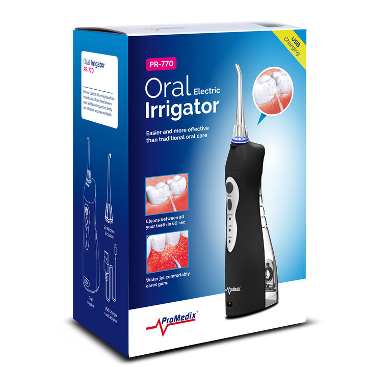 O irrigador dental sem fio Promedix PR-770 IPX7 8,5 bar