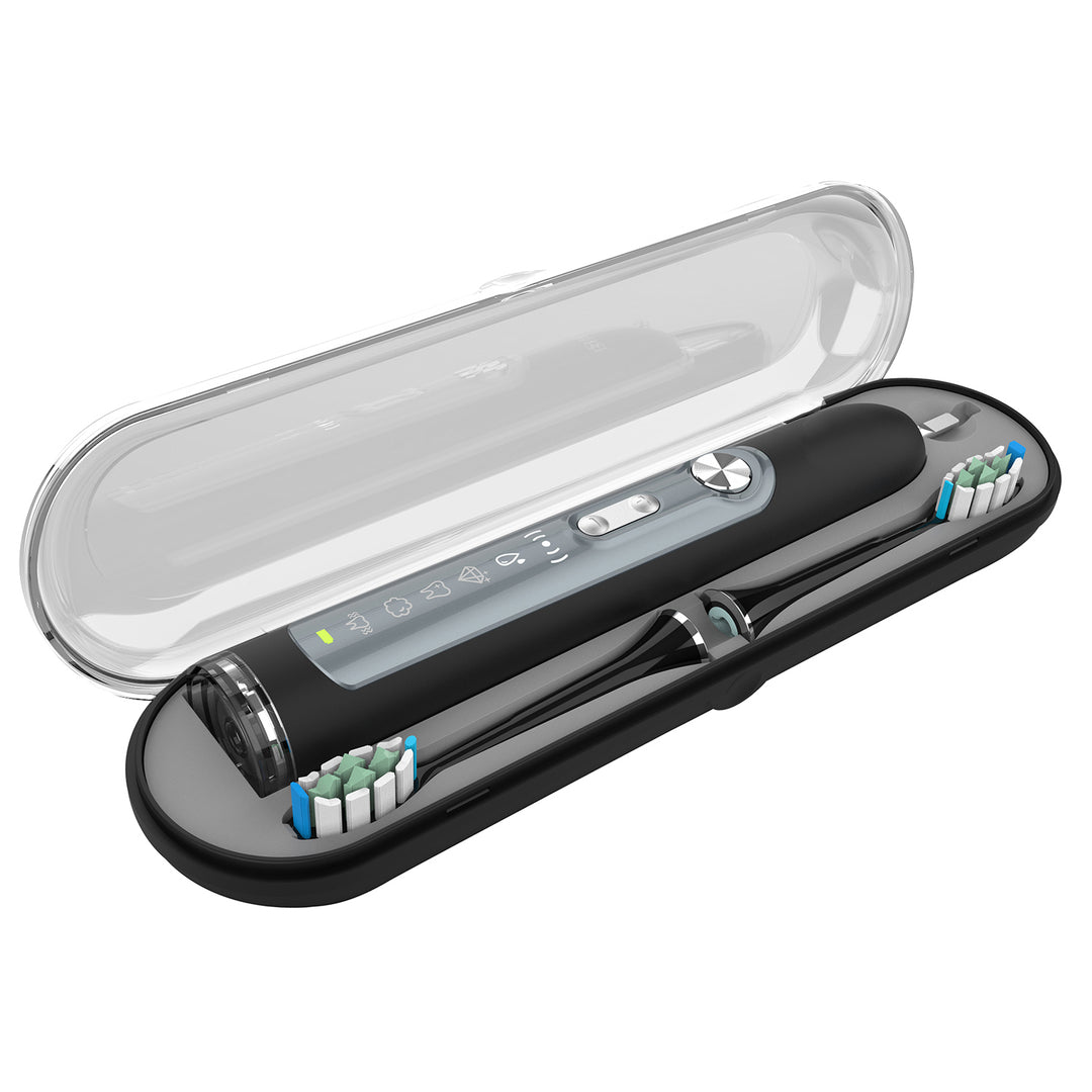 Cepillo sónico de dientes Promedix PR-750 B IPX7 negro o blanco, estuche de viaje, 5 modos, temporizador, 3 niveles de potencia, 3 puntas re repuesto