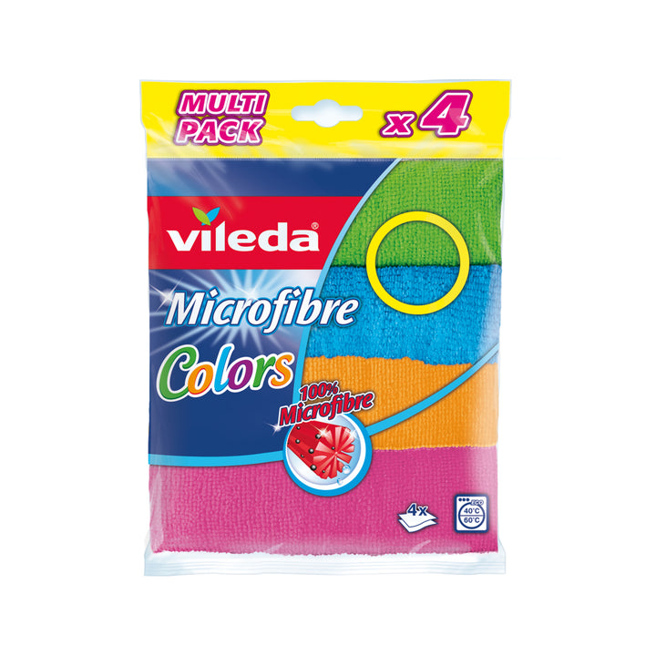 Paños de microfibra Vileda Colors 4 Microactive Multipack