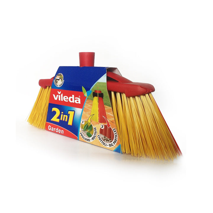 Vileda Brush Outdoor Broom 2in1 Garden + Stick