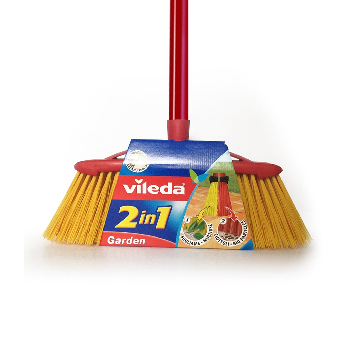 Vileda Brush Outdoor Broom 2in1 Garden + Stick