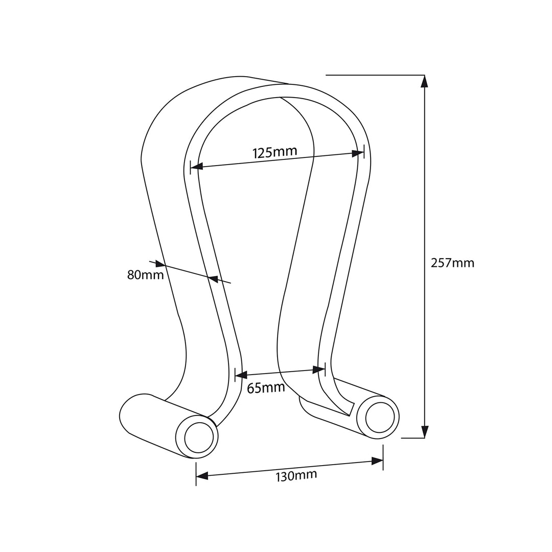 Soporte para auriculares de madera, color roble claro Maclean MC-815O