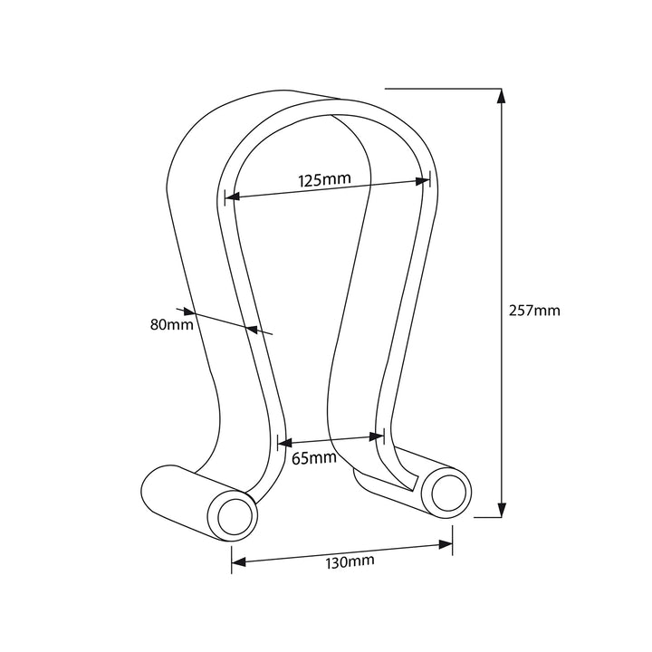 Soporte para auriculares de madera, color roble claro Maclean MC-815O