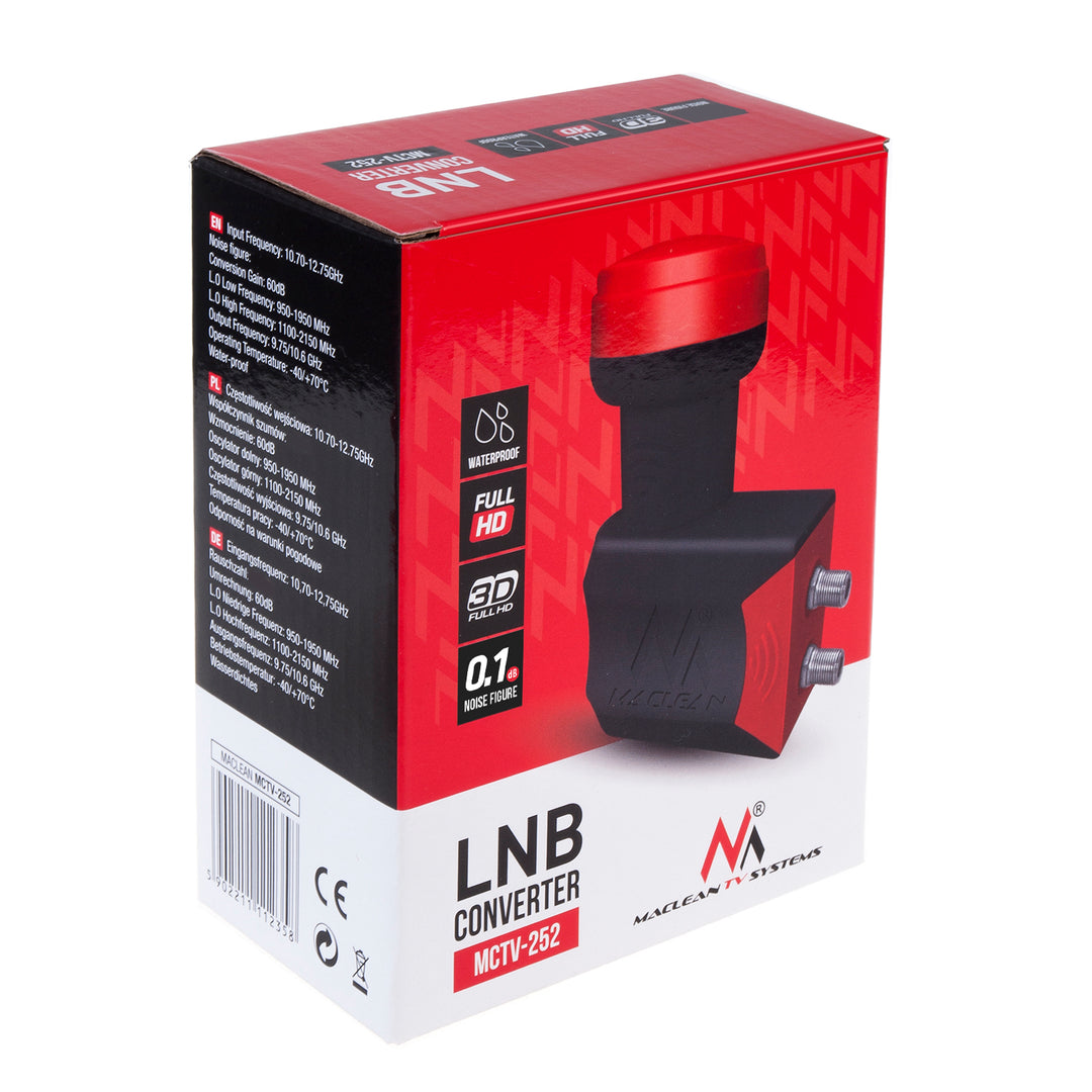 LNB doble Maclean Premium MCTV-252 convertidor de satélite