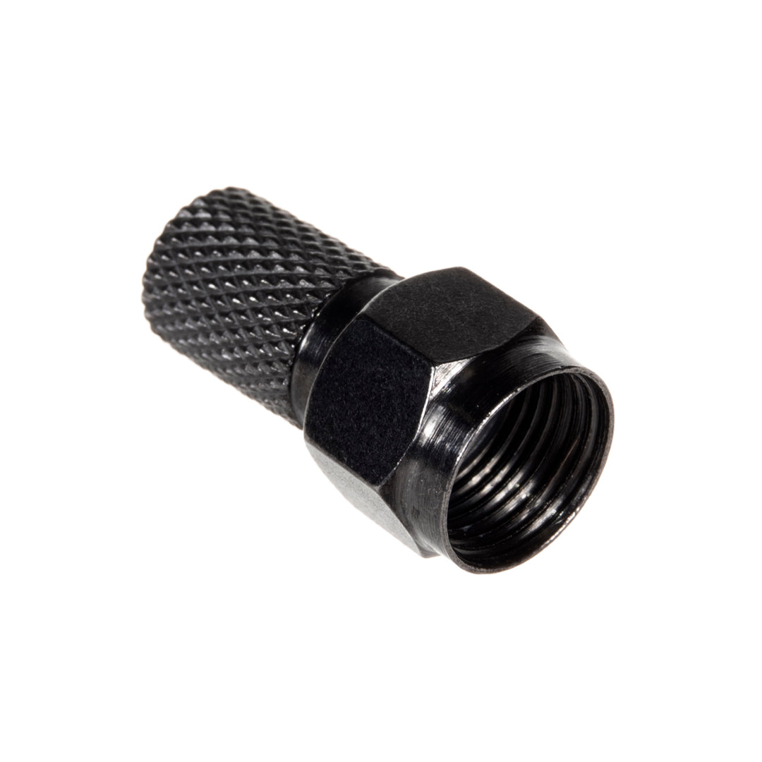 Enchufe F satélite profesional 6.8 mm RG5.9, RG6 níquel negro con junta Maclean TV Systems MCTV-903