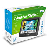 Estação meteorológica colorida sem fio com sistema GreenBlue GB540 DCB, fases da lua, barômetro, calendário
