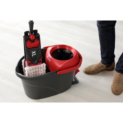 Conjunto de esfregona giratória Vileda XL ULTRAMAT Turbo almofada de microfibra de 42 cm