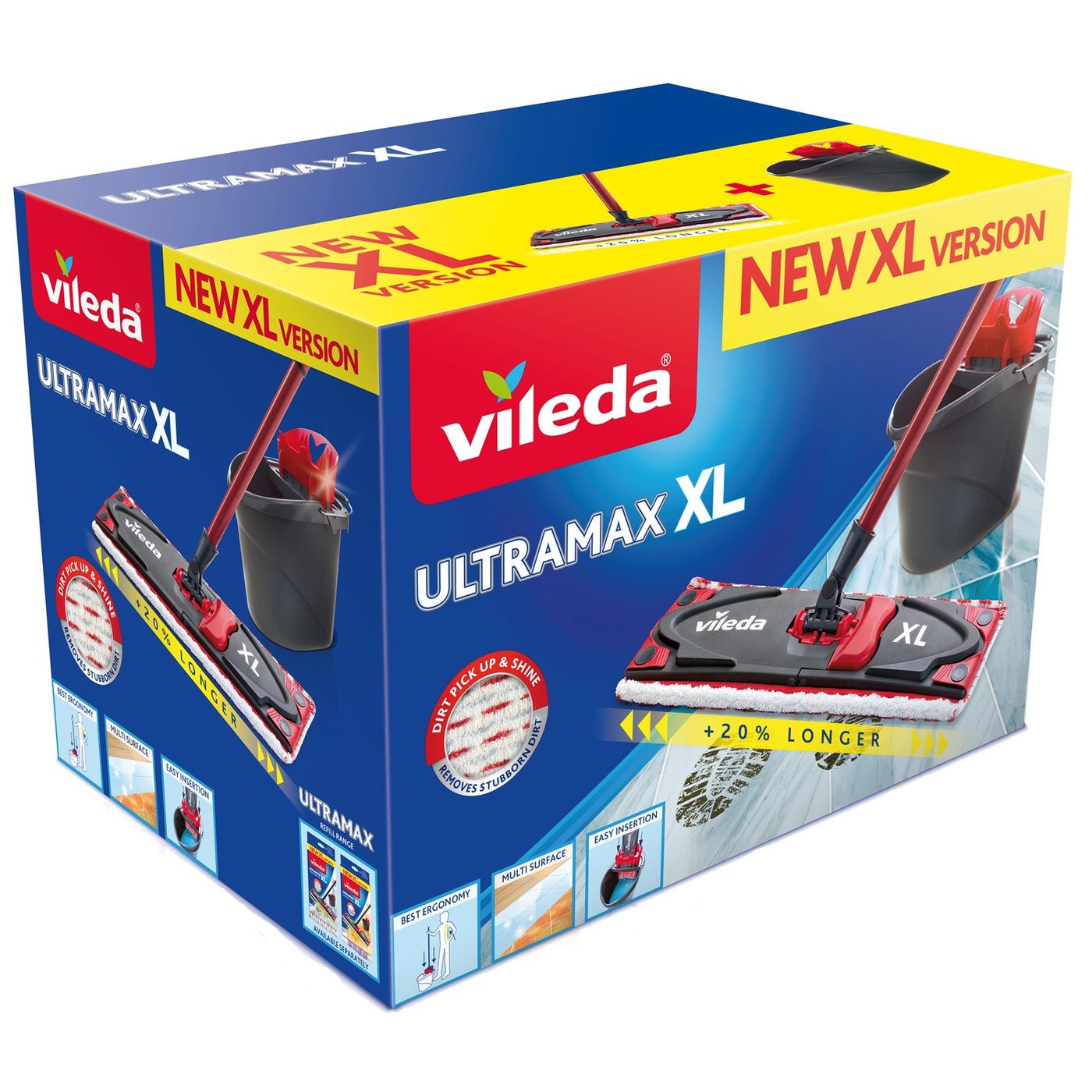 Juego de fregona y cubeta VILEDA ULTRAMAX BOX XL 42CM calidad –  Euroelectronics ES