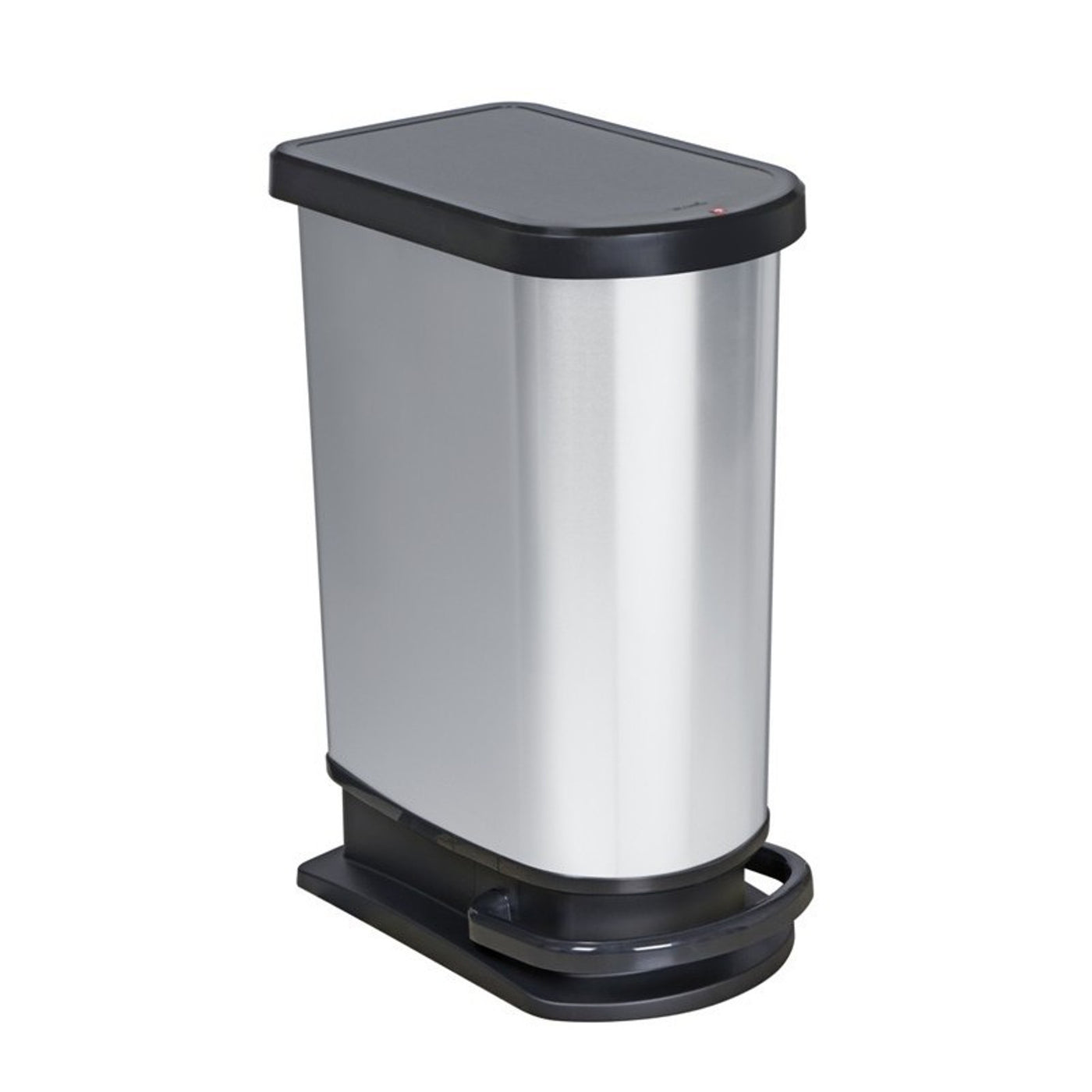 Rotho Step Pedal Bin 50L Plástico PP Sem BPA, Prata Metálica