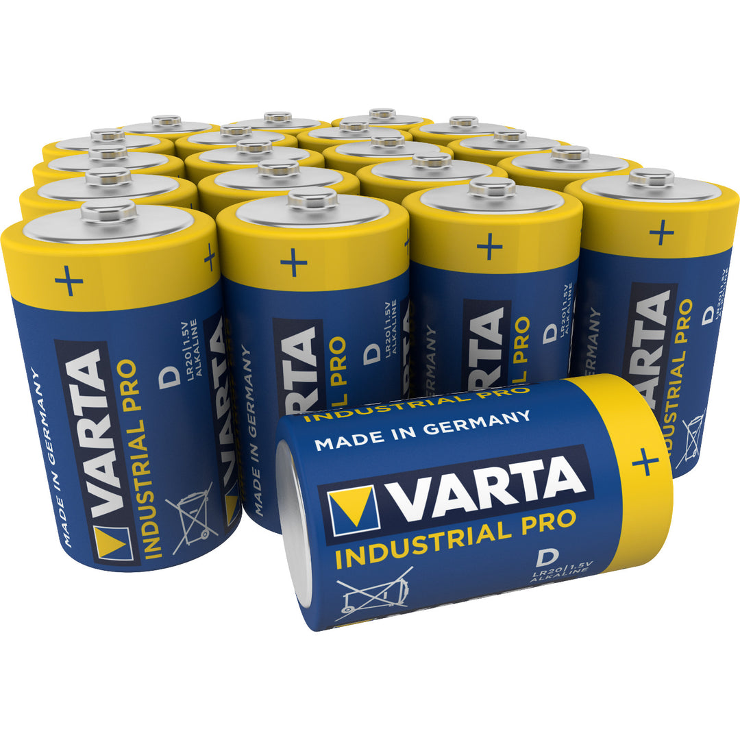 20x Pilas alcalinas Varta Industrial R20/D Foil