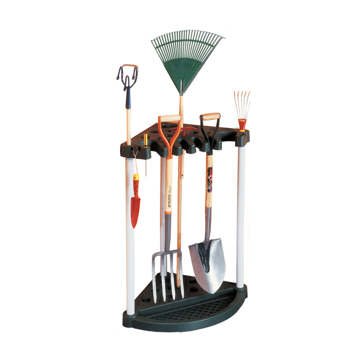Suporte para ferramentas de jardim Construção sólida Rack de ferramentas de canto