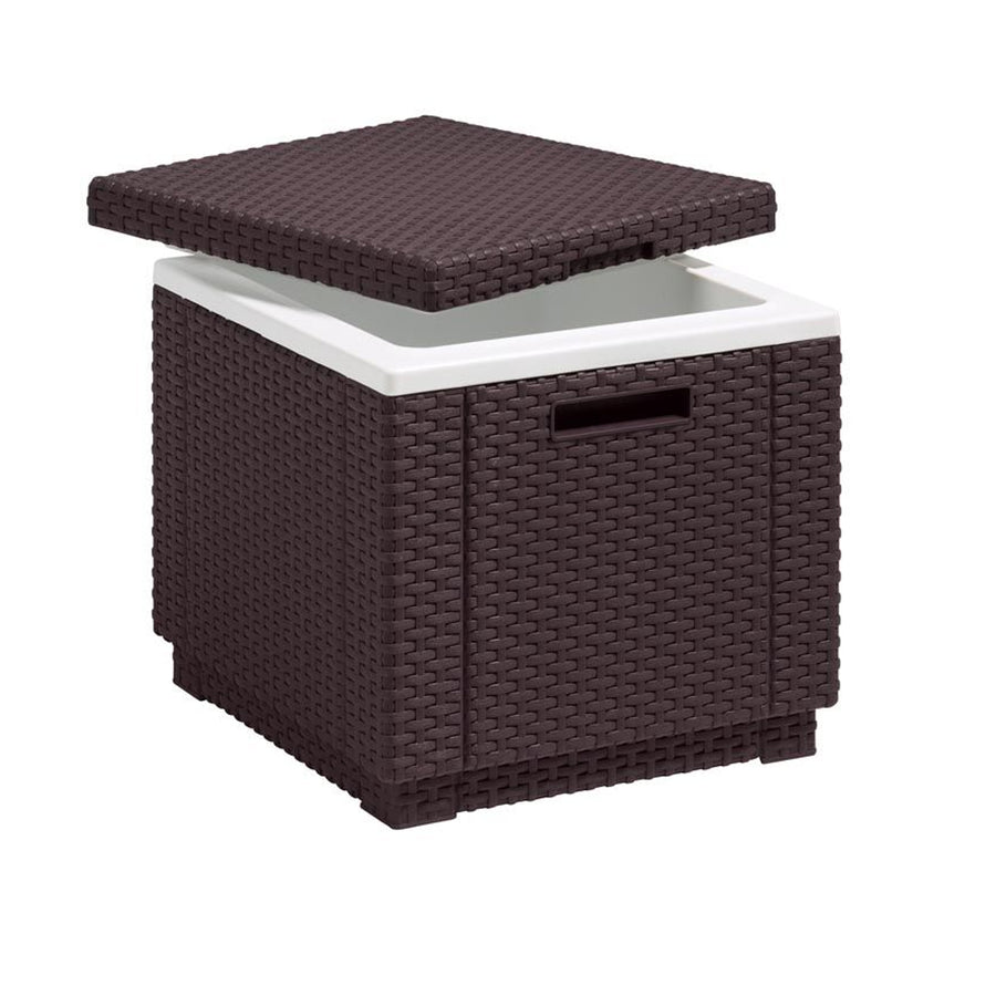 Nevera de jardín Keter Allibert Ice Cube Marrón Rattan
